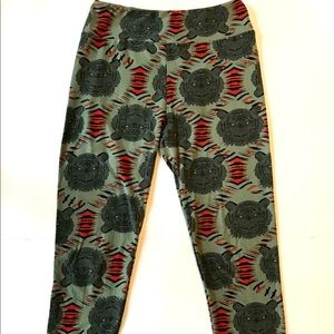 LuLaRoe Leggings One Size, Tiger Face- Soft